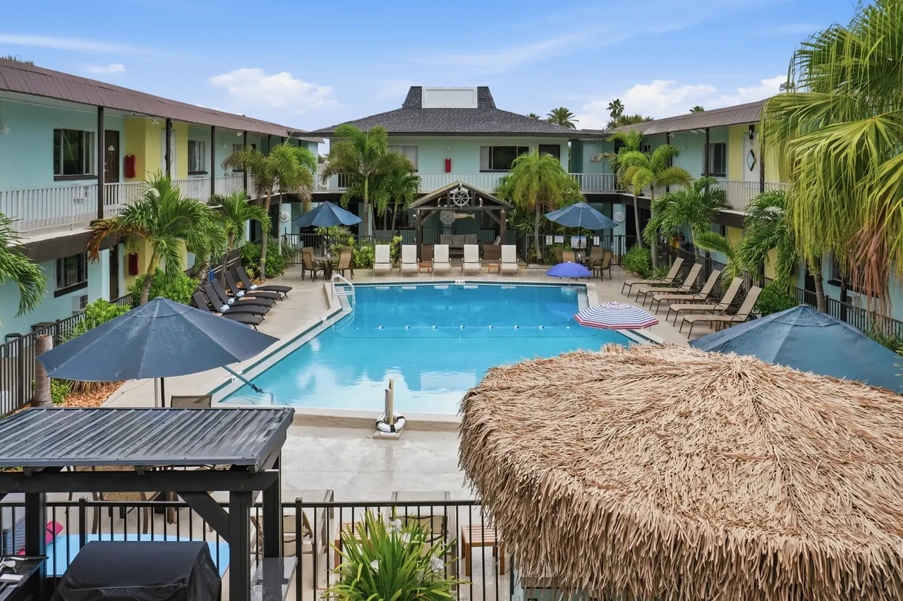 Pool courtyard from above